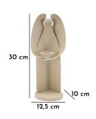 Portavelas Dune Angel crema - 12,5x10x30 cm