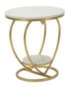Table basse Cœur dorée - 40x45,5 cm