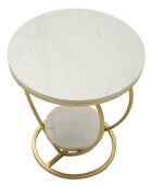 Table basse Cœur dorée - 40x45,5 cm