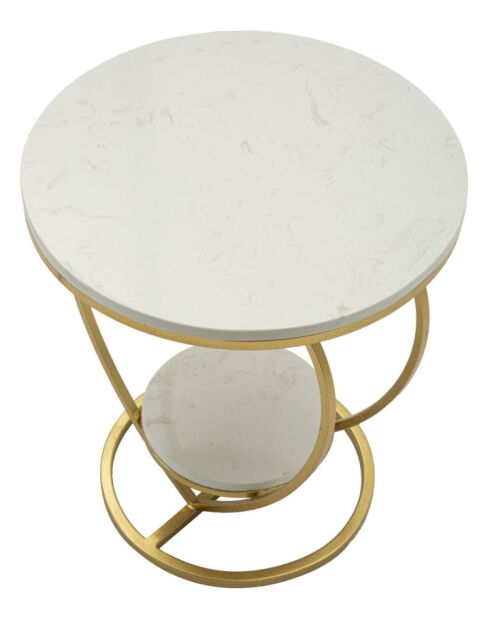 Table basse Cœur dorée - 40x45,5 cm