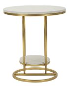 Table basse Cœur dorée - 40x45,5 cm