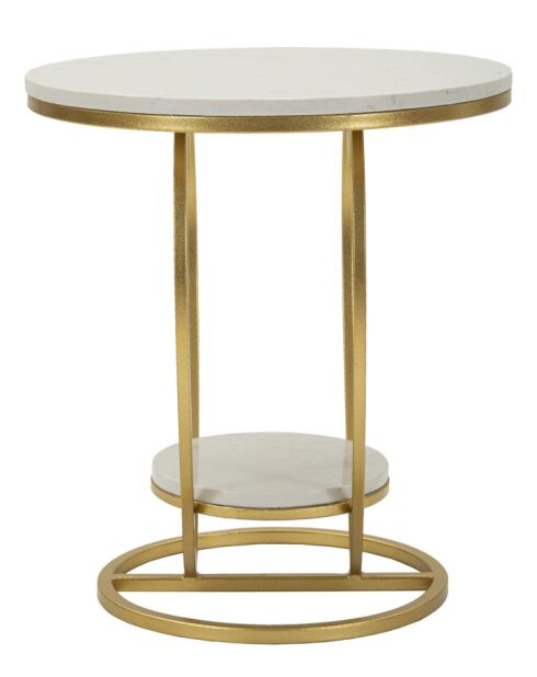 Table basse Cœur dorée - 40x45,5 cm