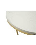Table basse Cœur dorée - 40x45,5 cm