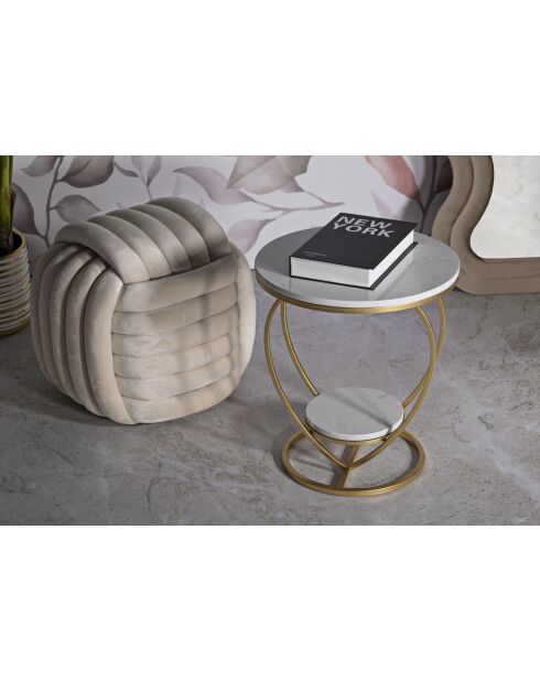 Table basse Cœur dorée - 40x45,5 cm