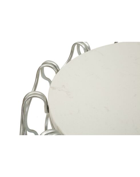 Mesita plateada - 47,5x61,5 cm