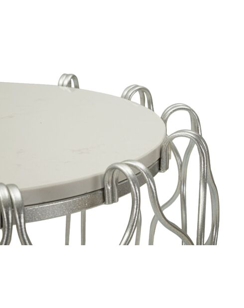 Mesita plateada - 47,5x61,5 cm