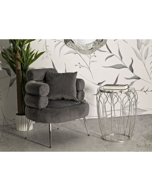 Mesita plateada - 47,5x61,5 cm