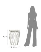 Tavolino da salotto in argento - 47,5x61,5 cm