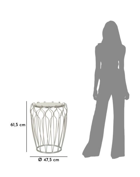 Tavolino da salotto in argento - 47,5x61,5 cm