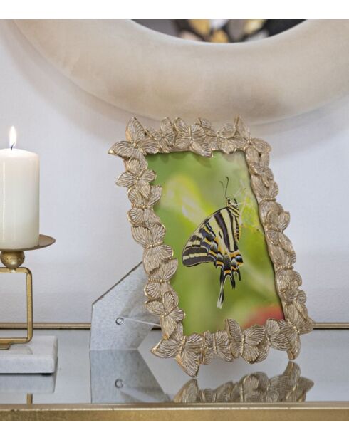 Cadre Photo Farfalle doré - 22,3x2,3x27,8 cm