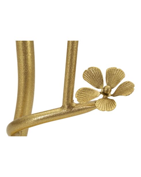 Table d'appoint Oiseaux en verre dorée - 38x60 cm