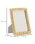 Cadre Photo Corde doré - 19x2X24,5 cm