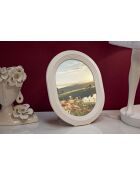 Cadre Photo Ovale blanc - 20x2X25 cm