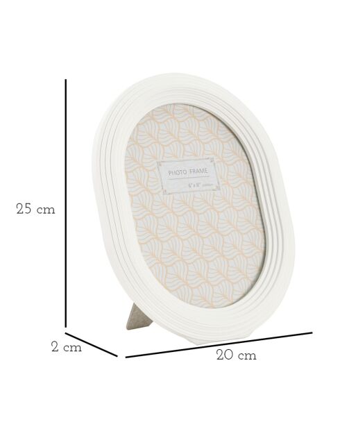 Cadre Photo Ovale blanc - 20x2X25 cm