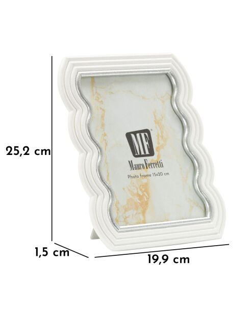 Cadre photo Curty blanc - 19,9x1,5x25,2 cm