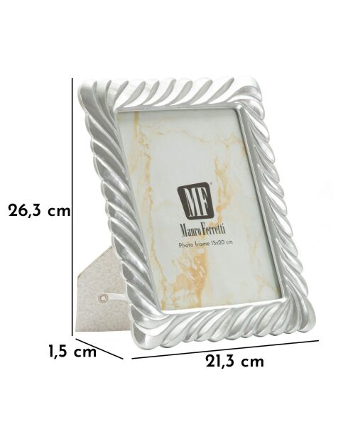 Cadre photo Carvy argenté - 21,3x1,5x26,3 cm