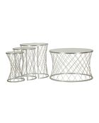 4 Tables basses Noah argentées