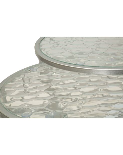 4 Tables basses Noah argentées