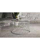 4 Tables basses Noah argentées
