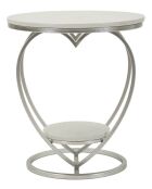 Table basse Coeur argentée - 40x45,5 cm