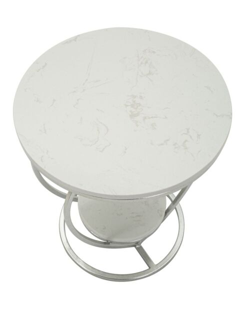 Table basse Coeur argentée - 40x45,5 cm