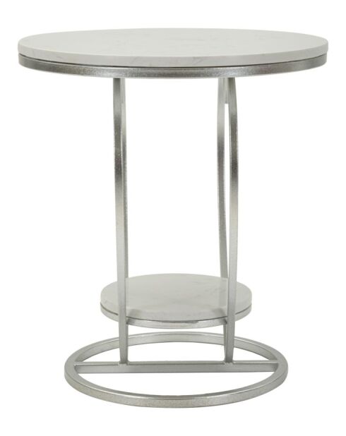 Table basse Coeur argentée - 40x45,5 cm