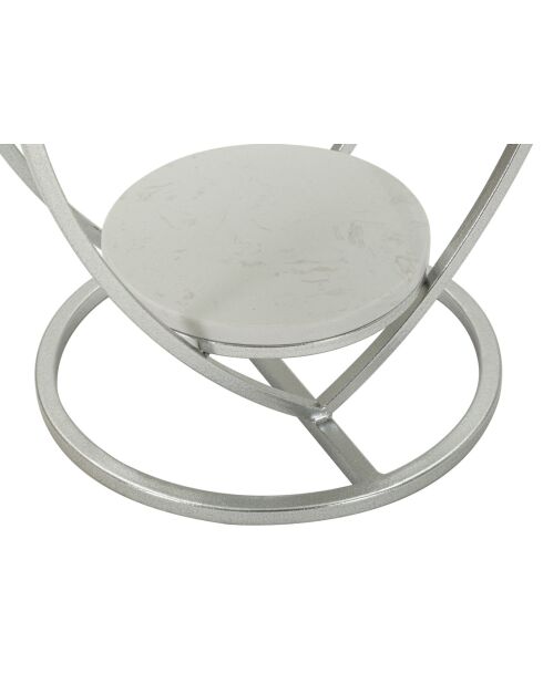 Table basse Coeur argentée - 40x45,5 cm