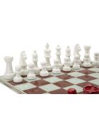 Schachbrett Rot/Weiß - 61x61x14 cm