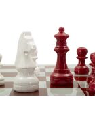 Schachbrett Rot/Weiß - 61x61x14 cm