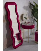 Miroir Emily en Velours Fuchsia - 60x6x160 cm
