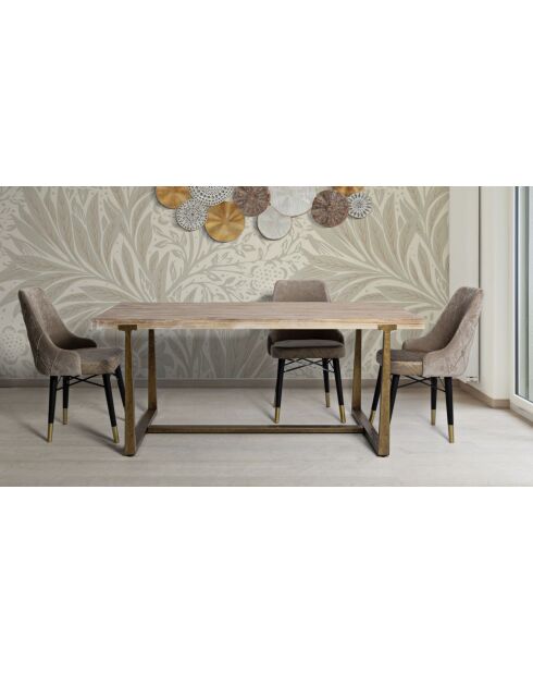 Table à manger Ankara marron - 180x90x78 cm