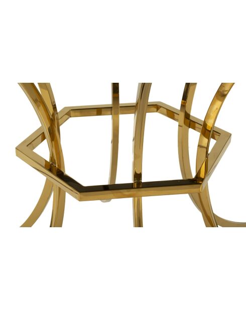 Table à manger Shanty  doré/noir - 100x80 cm