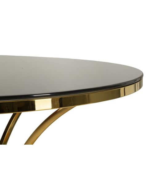 Table à manger Shanty  doré/noir - 100x80 cm