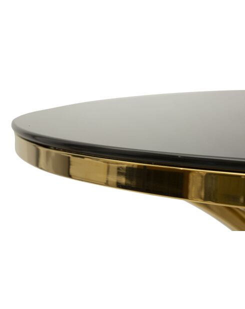 Table à manger Shanty  doré/noir - 100x80 cm