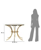 Table à manger Shanty  doré/noir - 100x80 cm