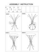 Table à manger Shanty  doré/noir - 100x80 cm