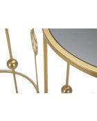 2 goldene Cage-Beistelltische