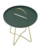 Mesita Grent verde/dorado - 5x59 cm