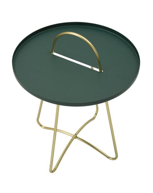 Mesita Grent verde/dorado - 5x59 cm