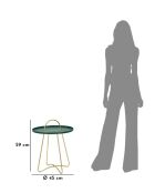 Mesita Grent verde/dorado - 5x59 cm