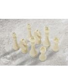 Figuras de ajedrez blancas de cuarzo - 8 piezas