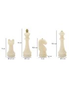 Figuras de ajedrez blancas de cuarzo - 8 piezas