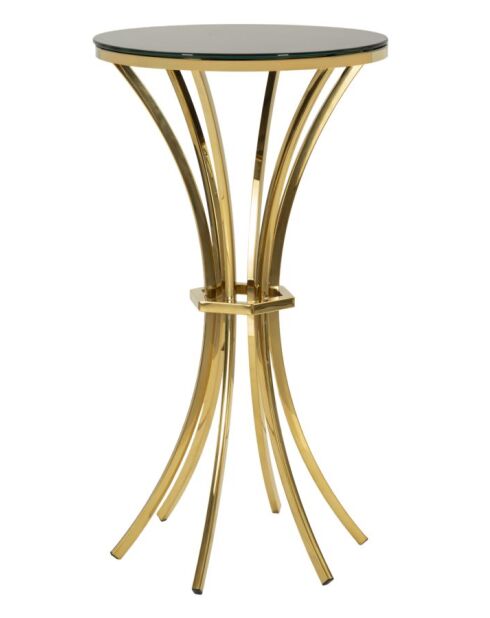 Table Haute Shanty doré/noir - 50x92 cm