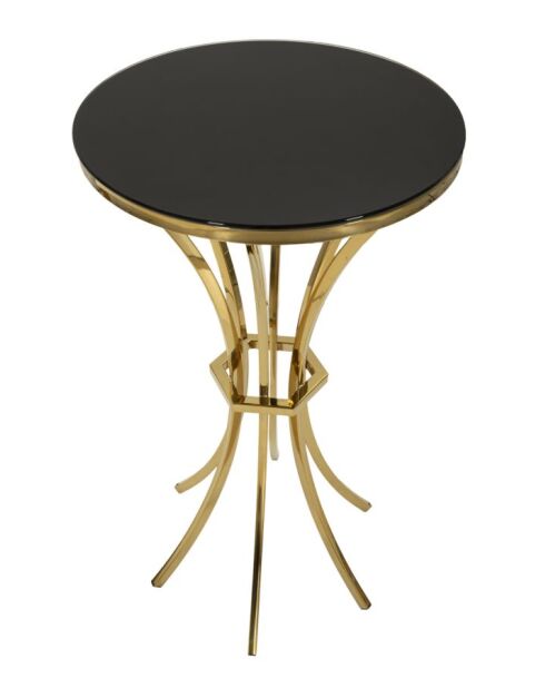 Table Haute Shanty doré/noir - 50x92 cm