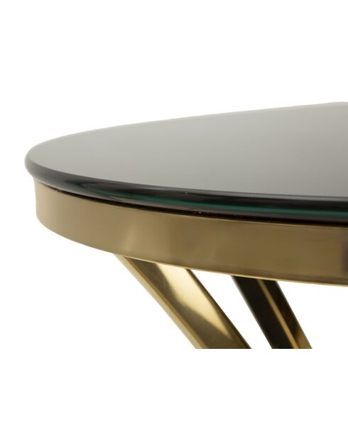 Table Haute Shanty doré/noir - 50x92 cm