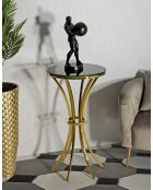 Table Haute Shanty doré/noir - 50x92 cm