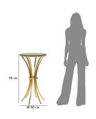 Table Haute Shanty doré/noir - 50x92 cm