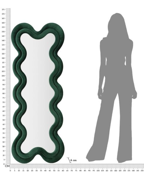 Specchio verde Monica - 58x4x160 cm