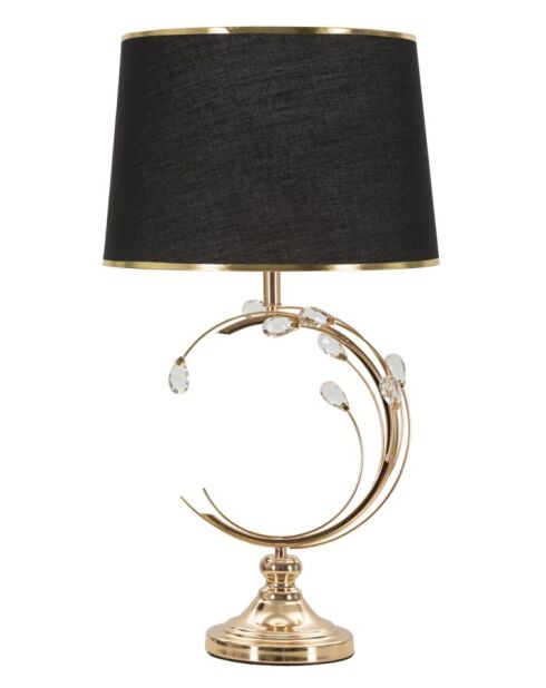 Lampe de table Bruxelles doré/noir - 36x65 cm