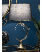 Lampe de table Bruxelles doré/noir - 36x65 cm